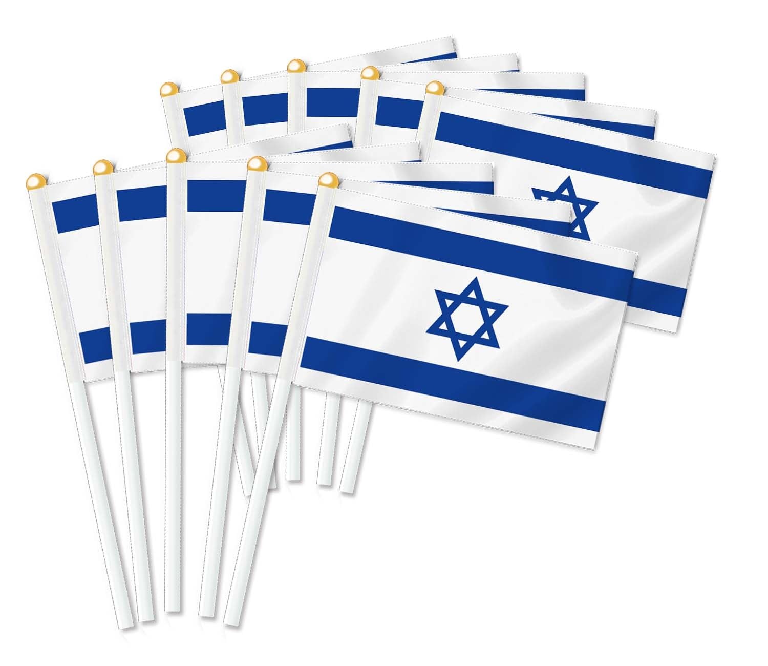 25 Stuks Israël Handheld Vlaggen, Israëliet Decor Hand Hold Vlag Decoratie Banner Hand Israël