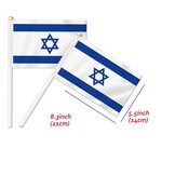 25 Stuks Israël Handheld Vlaggen, Israëliet Decor Hand Hold Vlag Decoratie Banner Hand Israël