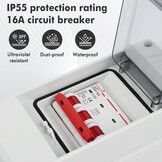 CEE Adapter 32A naar 16A met Stroomonderbreker - IP44 Krachtstroomverloop