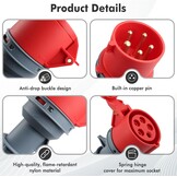 CEE Adapter 32A naar 16A met Stroomonderbreker - IP44 Krachtstroomverloop