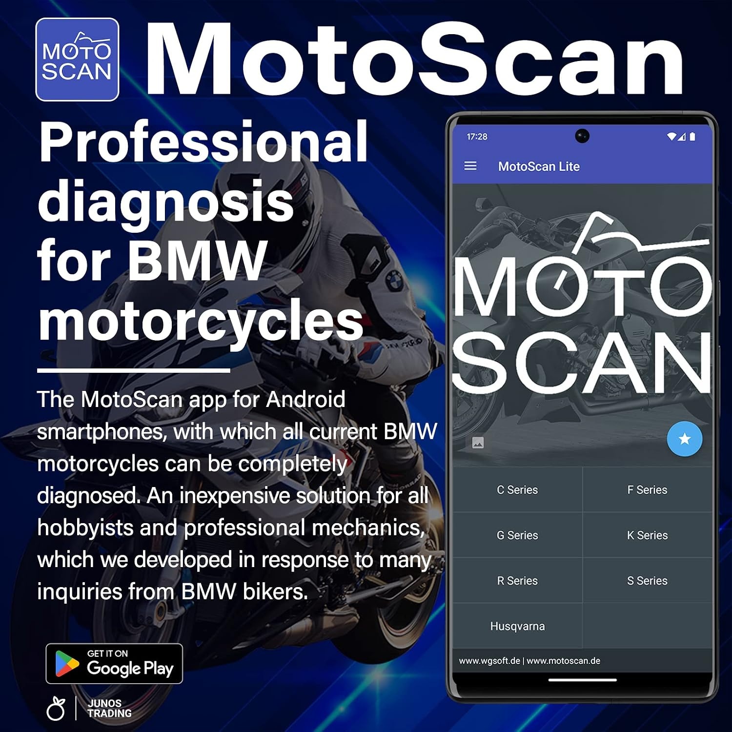 UniCarScan UCSI-2100 OBD2 Bluetooth-scanner voor BimmerCode & MotoScan, werkt met iOS, Android en Windows