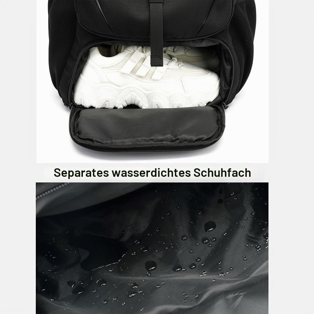 Reisrugzak Zwart 60L voor 17" Laptop - Waterbestendig