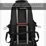 Reisrugzak Zwart 60L voor 17" Laptop - Waterbestendig