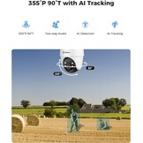 COCOCAM 4G Beveiligingscamera - 2K PTZ Outdoor Camera met Zonnepaneel en Batterij