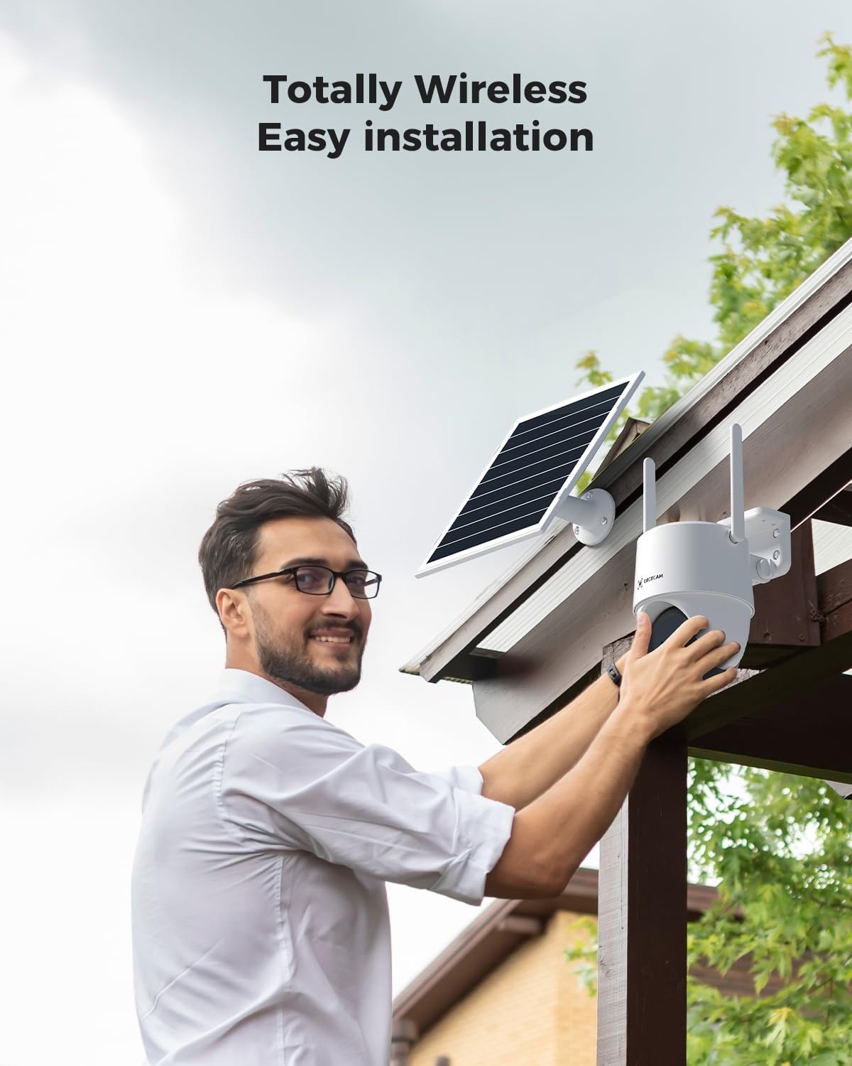 COCOCAM 4G Beveiligingscamera - 2K PTZ Outdoor Camera met Zonnepaneel en Batterij