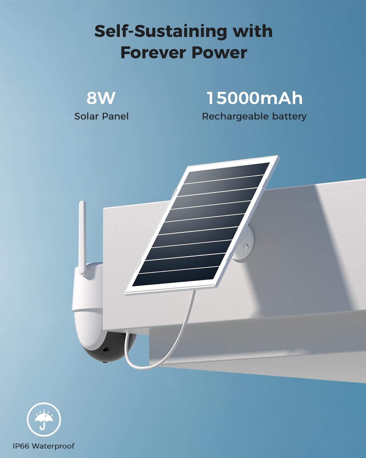 COCOCAM 4G Beveiligingscamera - 2K PTZ Outdoor Camera met Zonnepaneel en Batterij