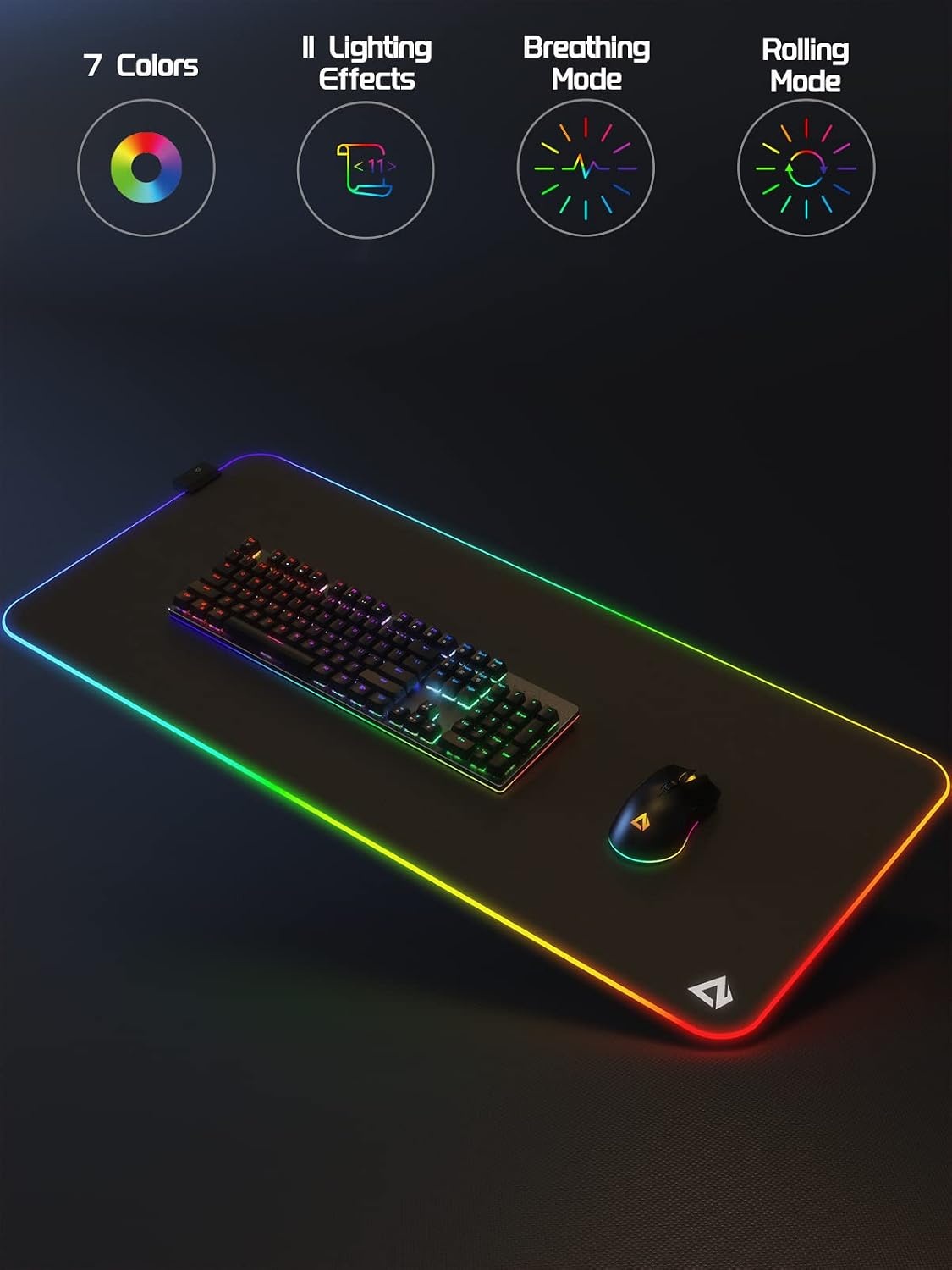 XXL Gaming Muismat met RGB - 90x40cm - 43% Korting!