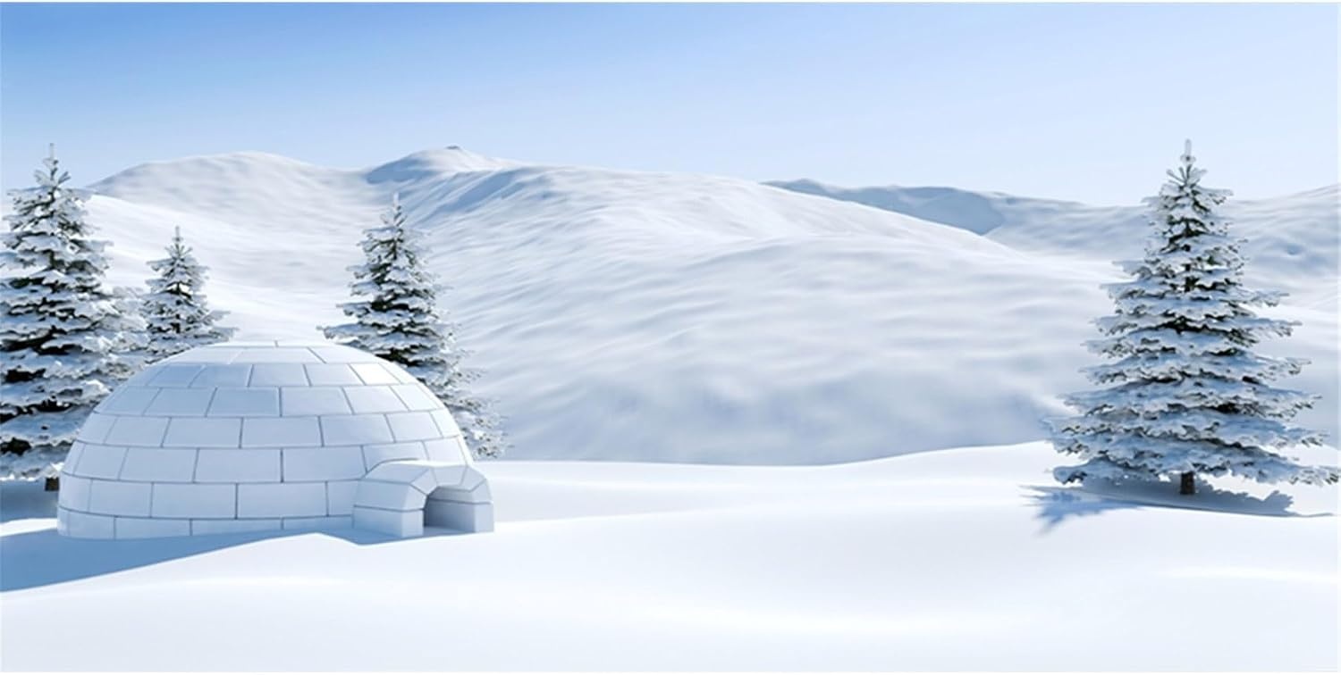 Aquarium Achtergrond Winterlandschap Iglo 61x41 cm - 45% Korting
