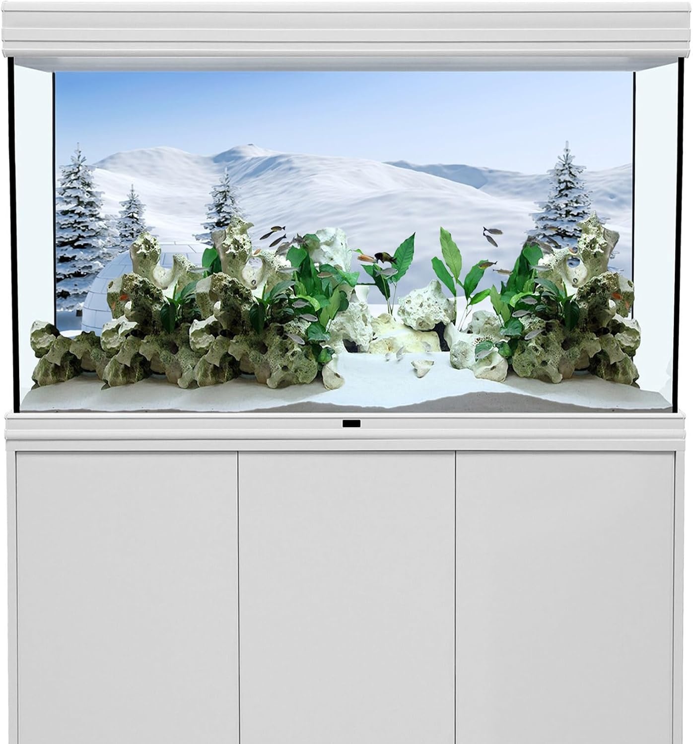 Aquarium Achtergrond Winterlandschap Iglo 61x41 cm - 45% Korting