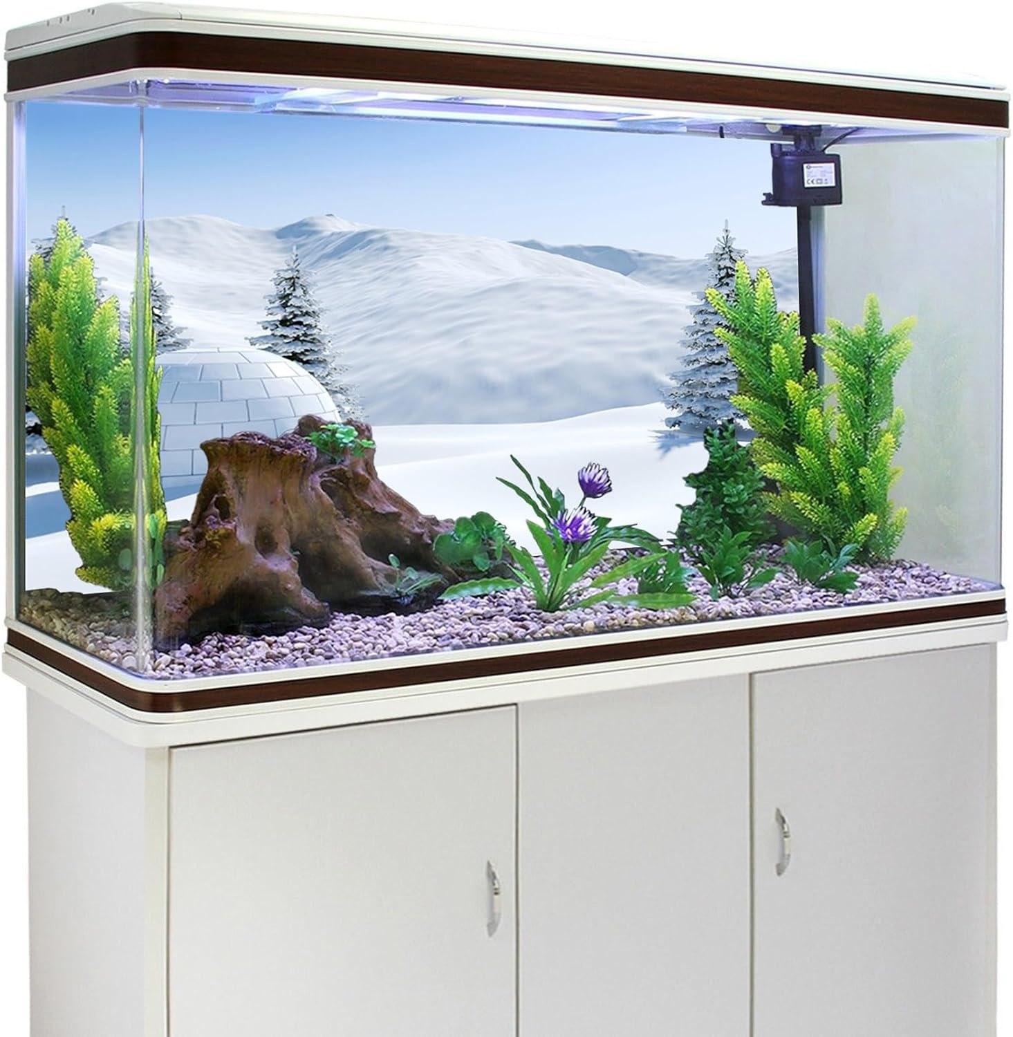 Aquarium Achtergrond Winterlandschap Iglo 61x41 cm - 45% Korting