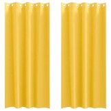 vidaXL Verduisterende Gordijnen Mosterdgeel Polyester 2 stuks - 58% Korting