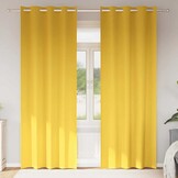 vidaXL Verduisterende Gordijnen Mosterdgeel Polyester 2 stuks - 58% Korting