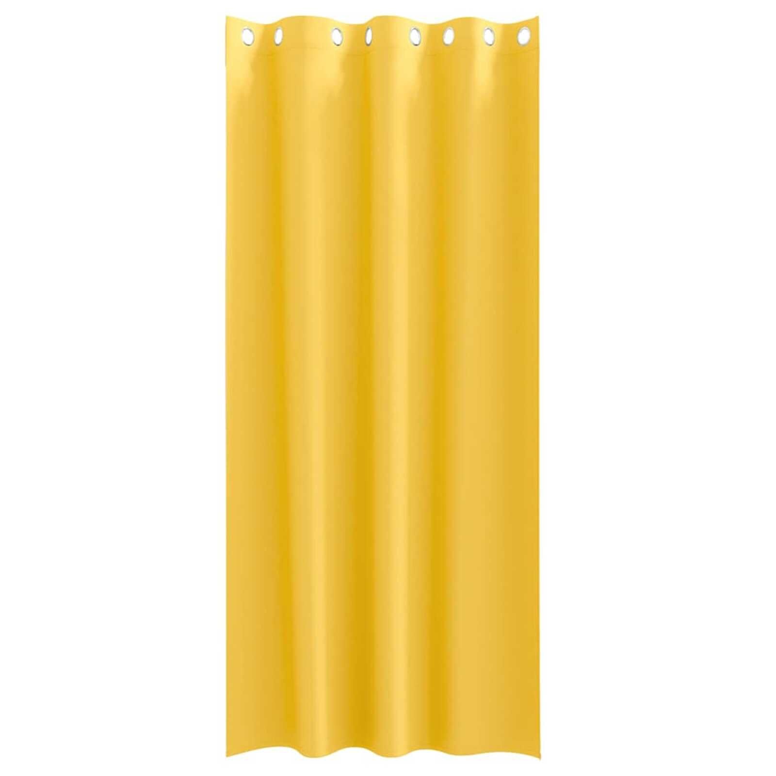 vidaXL Verduisterende Gordijnen Mosterdgeel Polyester 2 stuks - 58% Korting