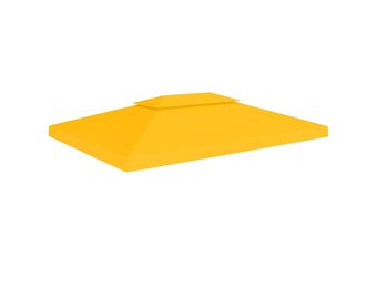 vidaXL Prieeldak 2-laags 310 g/m² 4x3 m geel