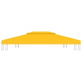 VidaXL Prieeldak Geel 4x3m - 2-laags 310 g/m² (53% Korting)