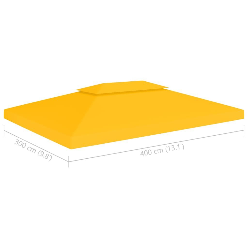 VidaXL Prieeldak Geel 4x3m - 2-laags 310 g/m² (53% Korting)