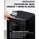 Elektrische luchtontvochtiger, 1700 ml, met timerfunctie, stil, kleine luchtontvochtiger met 7 lichtkleuren, automatische uitschakeling, voor slaapkamer, kast, badkamer (zwart)