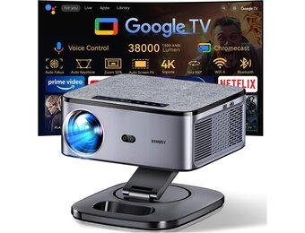 XIWBSY T08 PRO Projector - 4K Support, 1500 ANSI, Google TV, 360° Draaibaar