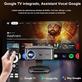 XIWBSY T08 PRO Projector - 4K Support, 1500 ANSI, Google TV, 360° Draaibaar