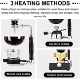 YUCHENGTECH Syphon Koffiezetapparaat, Glas, 3 Kopjes, 360 ml