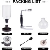 YUCHENGTECH Syphon Koffiezetapparaat, Glas, 3 Kopjes, 360 ml
