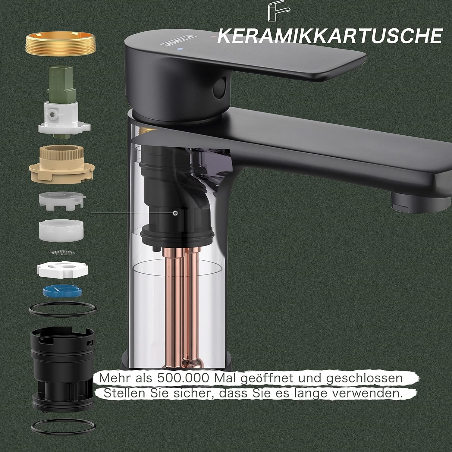 Matzwarte Wastafelkraan met Korting (60%) - Messing & Waterspaard Fuctie