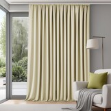 Deconovo Verduisterende Thermo Gordijnen met Pencil Tape Moderne Isolerende Gordijnen voor Slaapkamer en Woonkamer, 280×245 CM, Lichtbeige, 1 Panelen