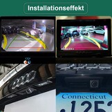 Dynamische achteruitrijcamera 1080p voor Audi A4L A5 A3 Q3 Q5 RS6 VW Passat Tiguan Jetta Sharan Lavida Skoda, werkt alleen met monitor radio head-unit, die AHD 1080P videosignaal ondersteunt