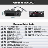 Dynamische achteruitrijcamera 1080p voor Audi A4L A5 A3 Q3 Q5 RS6 VW Passat Tiguan Jetta Sharan Lavida Skoda, werkt alleen met monitor radio head-unit, die AHD 1080P videosignaal ondersteunt