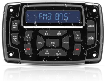 Geloo Boot Marine Stereo Waterdicht MP3-speler AM/FM-radio Stereo Media Ontvanger voor Boten, Jachten, Marineboten