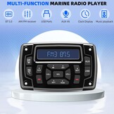Geloo Boot Marine Stereo Waterdicht MP3-speler AM/FM-radio Stereo Media Ontvanger voor Boten, Jachten, Marineboten