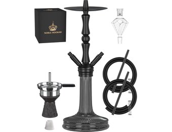 Shisha Set 77cm Aluminium, Dubbele Slangen - 34% Korting!
