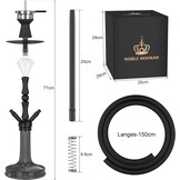 Shisha Set 77cm Aluminium, Dubbele Slangen - 34% Korting!