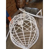 Wit Ei Hangstoel met Frame & Kussen - Binnen/Buiten