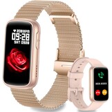 Smartwatch Goud Dames/Heren - 1,47" - Bluetooth, Hartslag, Zuurstof, Sport