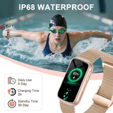 Smartwatch Goud Dames/Heren - 1,47" - Bluetooth, Hartslag, Zuurstof, Sport