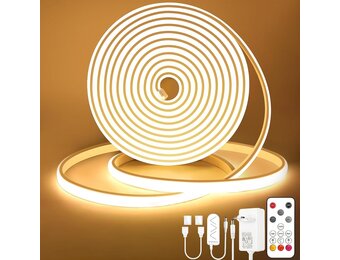 Lamomo COB Ledstrip 10m Warmwit Dimbaar IP65 - 29% Korting!