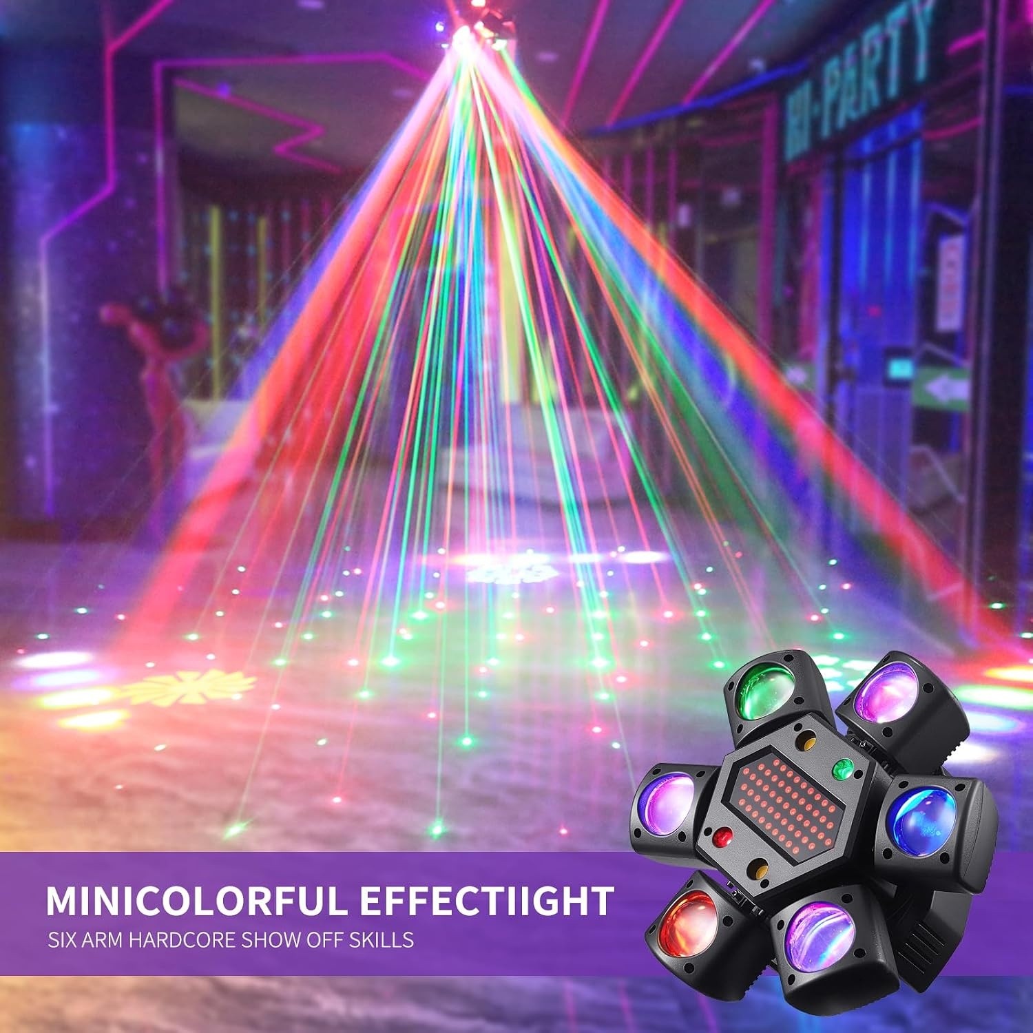 Moving Head Discolicht met RGB LED - Muziekgestuurd Feestverlichting (34% Korting)