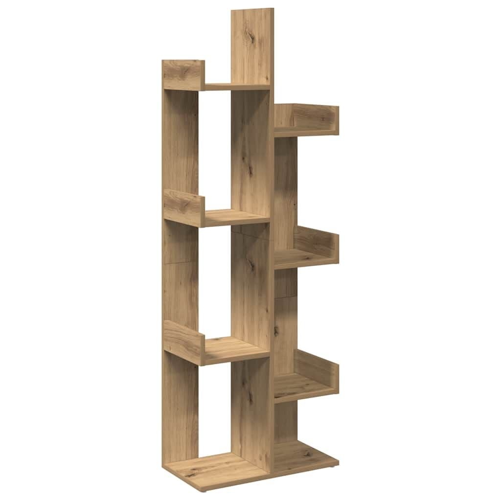 Boekenkast 48x25,5x140 cm Eiken Bewerkt Hout - 53% Korting