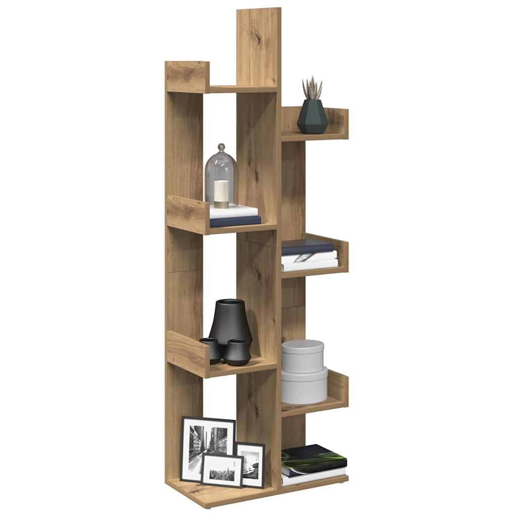 Boekenkast 48x25,5x140 cm Eiken Bewerkt Hout - 53% Korting