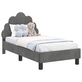 vidaXL Peuterbedframe Fluweel Donkergrijs 70x140cm (59% Korting!)