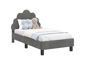 vidaXL Peuterbedframe Fluweel Donkergrijs 70x140cm (59% Korting!)