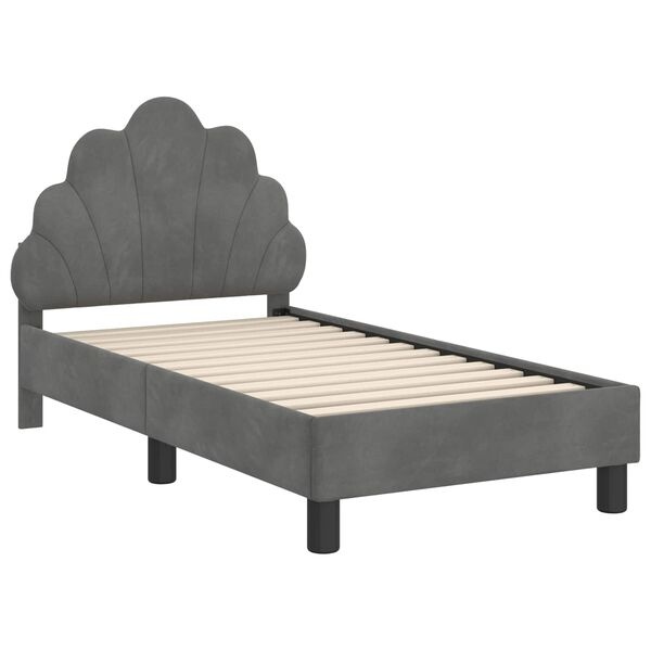 vidaXL Peuterbedframe Fluweel Donkergrijs 70x140cm (59% Korting!)