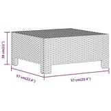 Voetensteun met Kussen Poly Rattan Grijs - 34% Korting