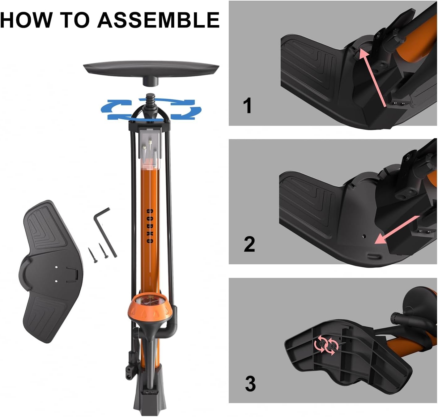 Vloer Fietspomp (160 PSI) met Manometer - Geschikt voor Presta & Schrader