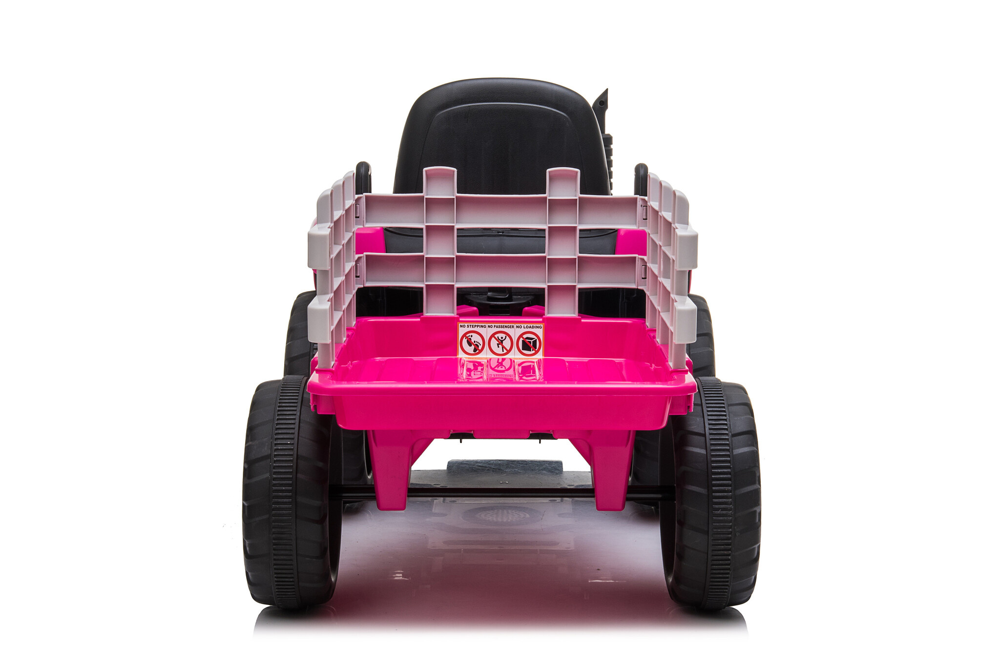 Elektrisch bestuurbare tractor met aanhanger - Roze - 35% Korting