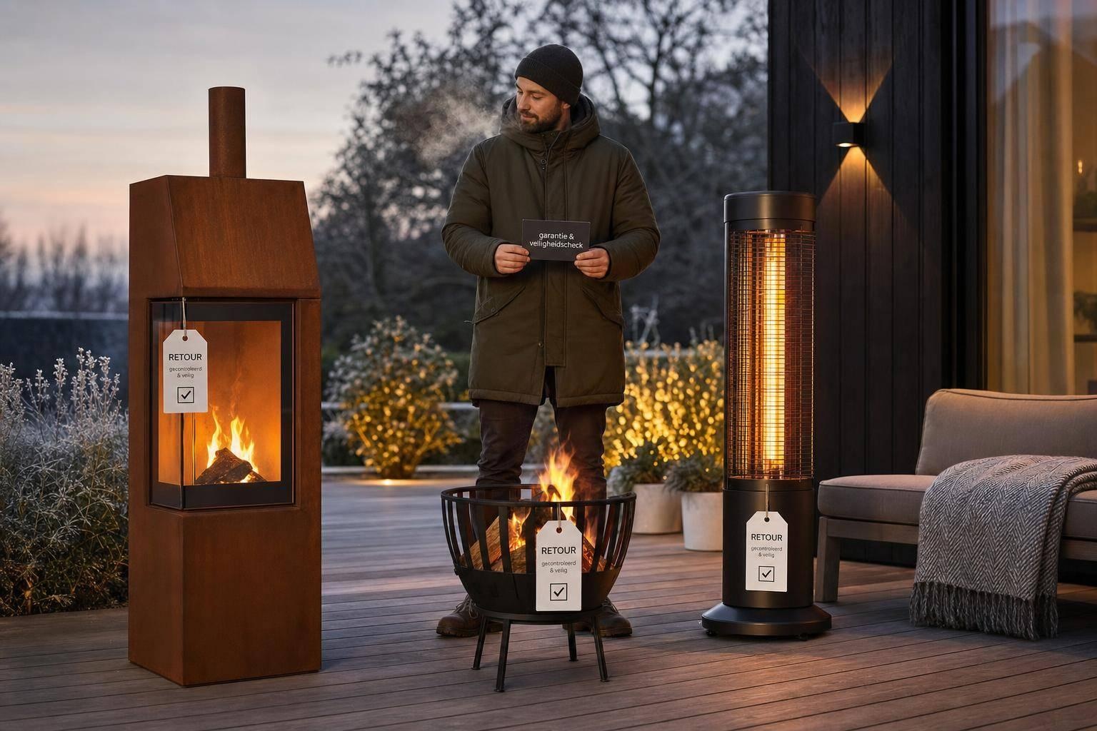 Tuinhaard, vuurkorf of terrasverwarmer via retour: warm de winter door