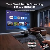 4K-beamer, compatibel met Netflix & 36 W bioscoopgeluid, iSinbox smart beamer, 1500 ANSI, HDR10+, autofocus, stofdicht, 6D Keystone, WiFi 6 en bluetooth, thuisbioscoop en outdoor