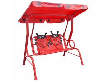 vidaXL Kinderschommelstoel rood