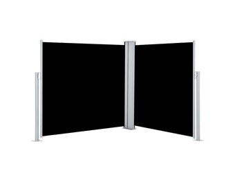 vidaXL Windscherm uittrekbaar 120x600 cm zwart